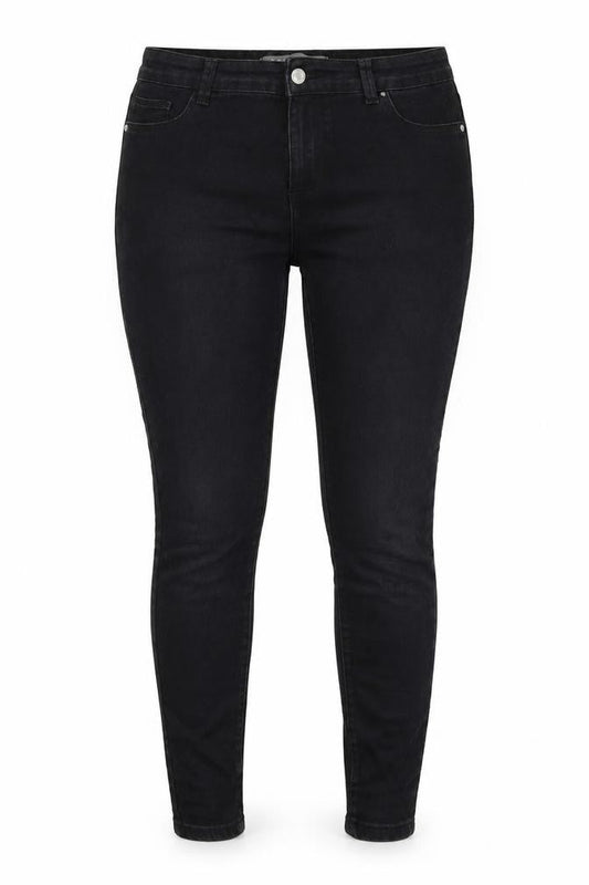 Denim Co Womens Black  Cotton Skinny Jeans Size 12 L27 in Slim Zip