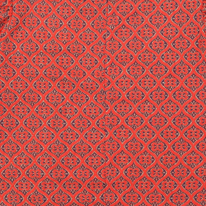 Savioa Womens Red Round Neck Geometric Polyester Pullover Jumper Size XL
