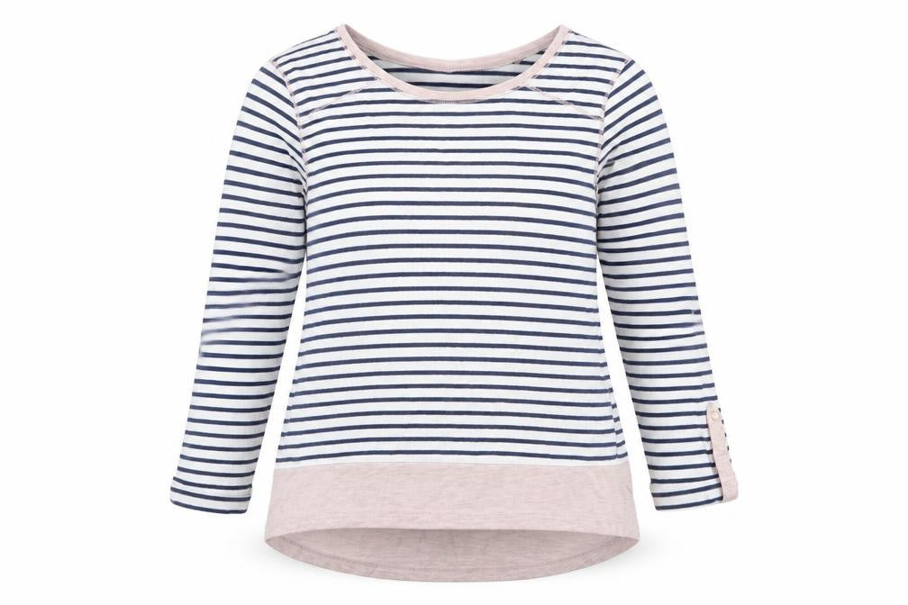 George Womens Blue Boat Neck Striped Cotton Pullover Jumper Size 8