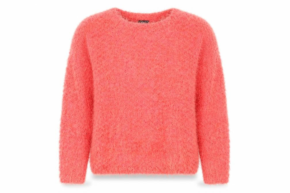F&F Womens Red Crew Neck  Polyester Pullover Jumper Size 8