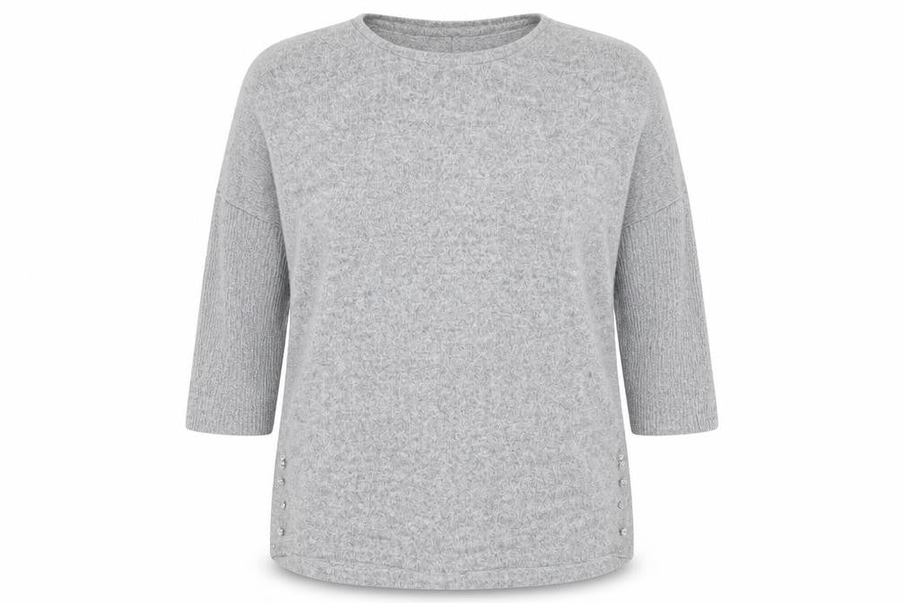George Womens Grey Crew Neck  Viscose Pullover Jumper Size L