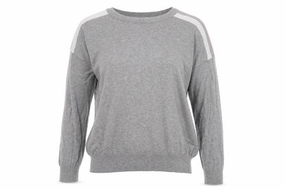 Next Womens Grey Round Neck  Cotton Pullover Jumper Size 12