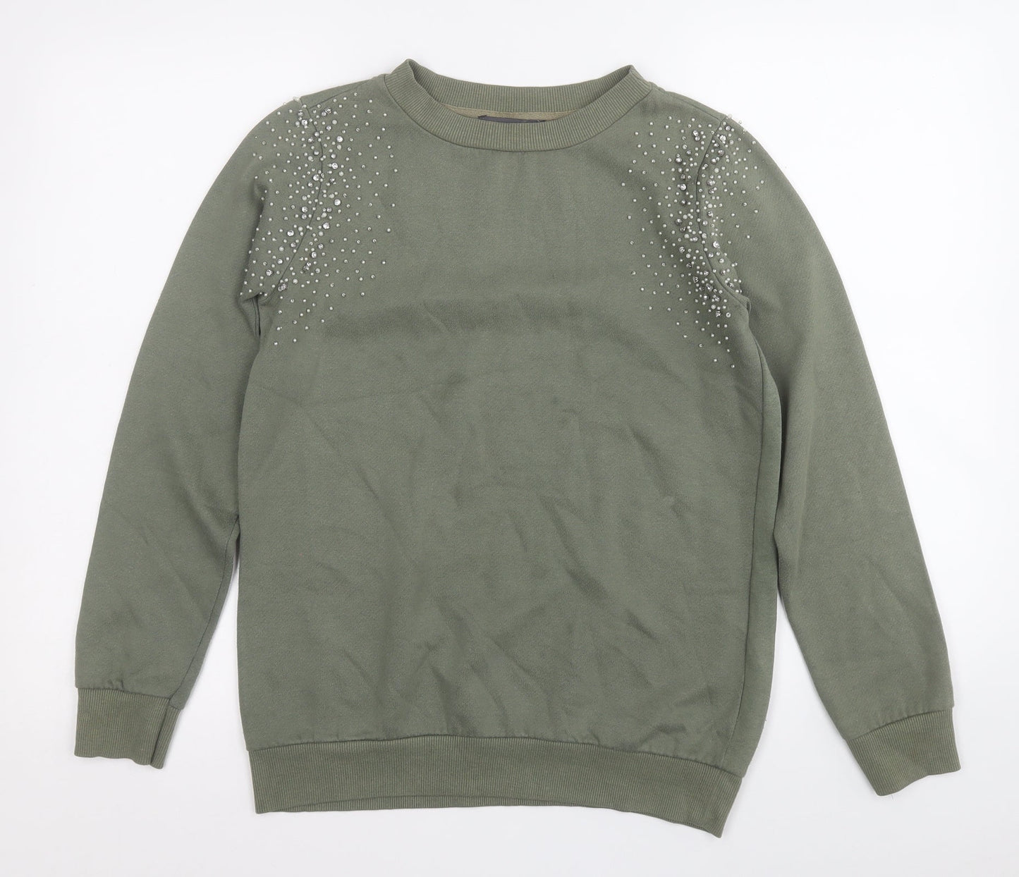Primark Womens Green  Polyester Pullover Sweatshirt Size S