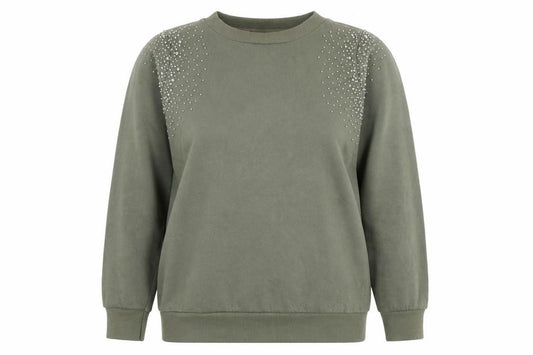 Primark Womens Green  Polyester Pullover Sweatshirt Size S