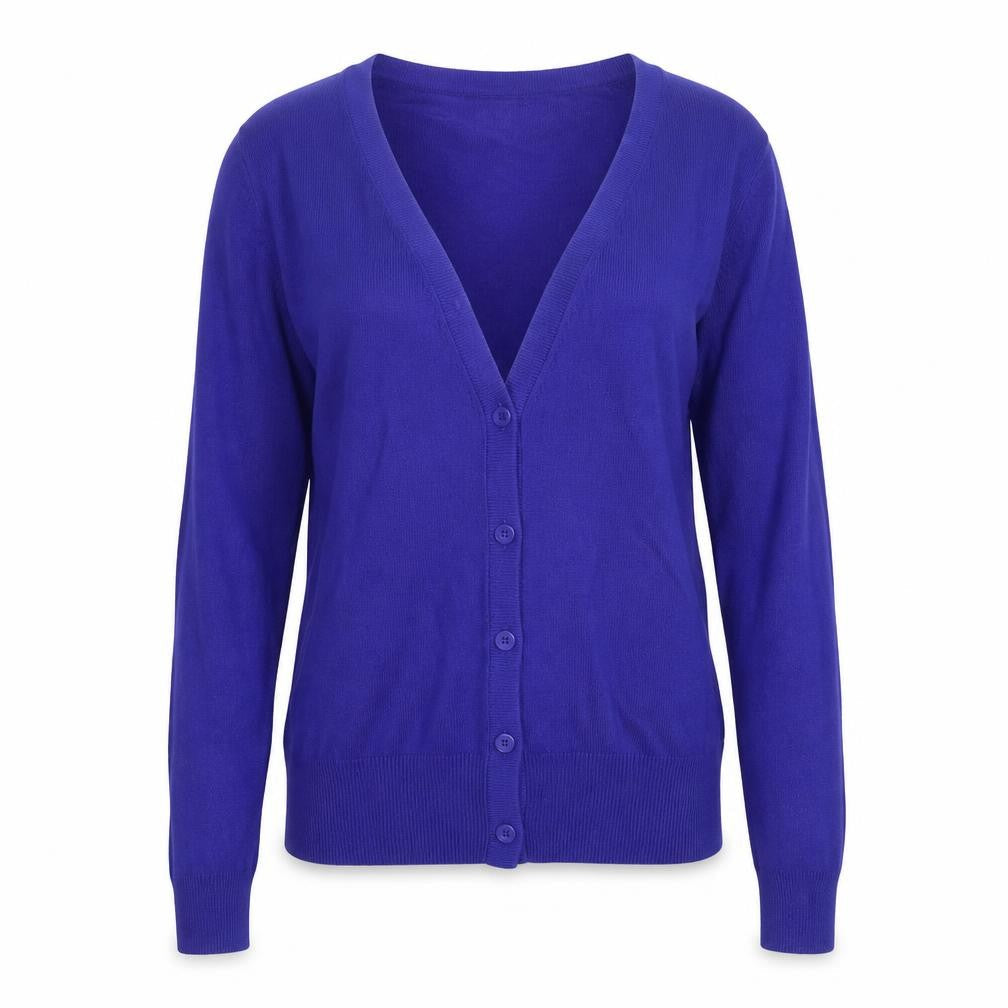 Marks & Spencer Womens Blue Round Neck  Viscose Cardigan Jumper Size 12