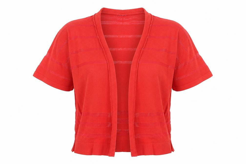 Nutmeg Womens Red V-Neck  Viscose Cardigan Jumper Size 14