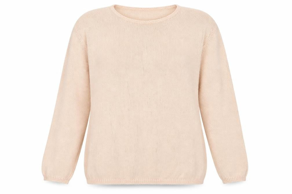 Marks & Spencer Womens Pink Round Neck  Cotton Pullover Jumper Size 14
