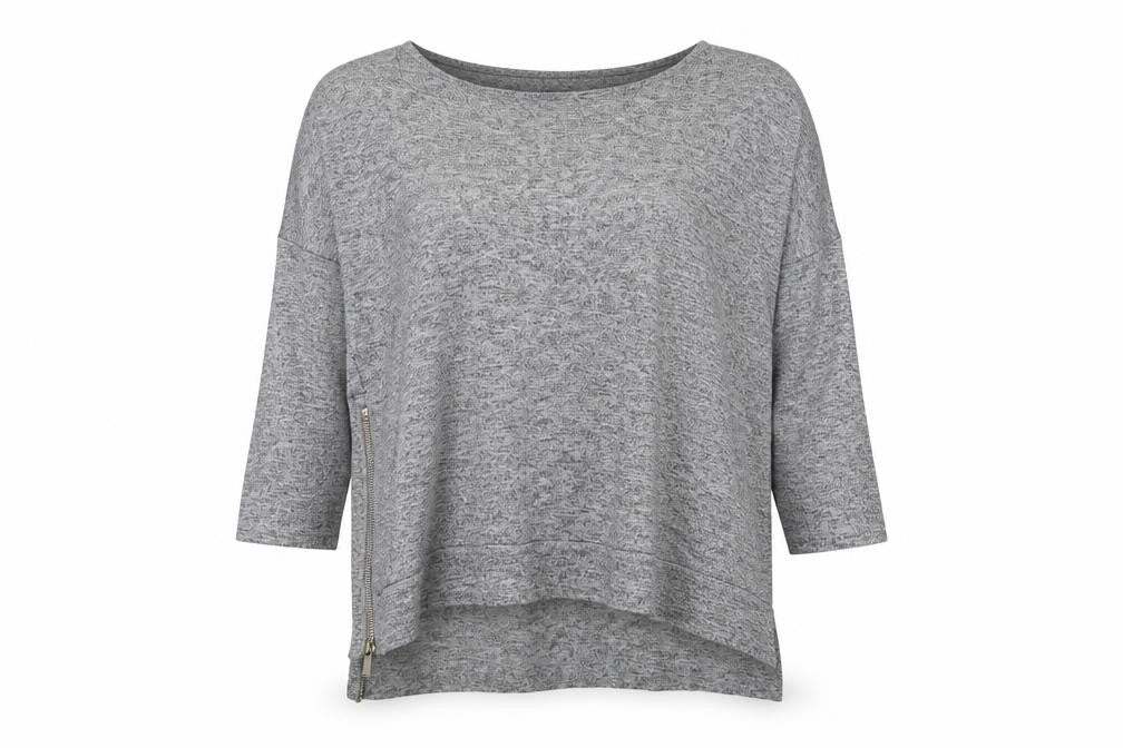 River Island Womens Grey Round Neck  Viscose Pullover Jumper Size 10