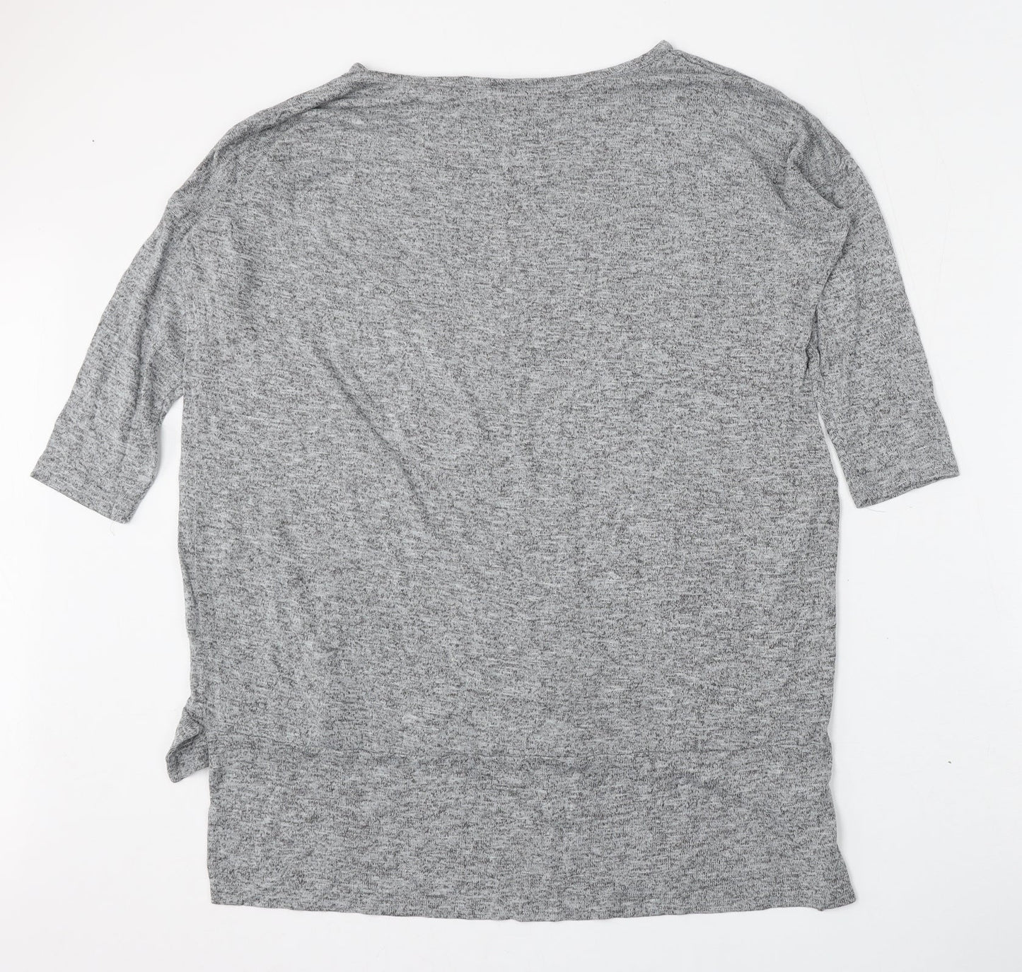 River Island Womens Grey Round Neck  Viscose Pullover Jumper Size 10
