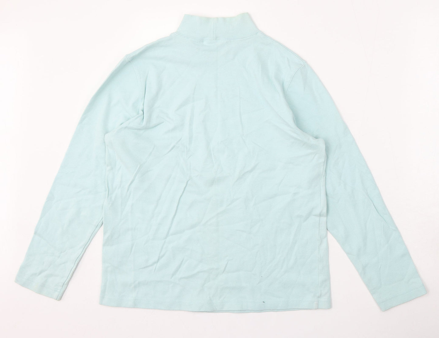 Croft & Barrow Womens Blue  Cotton Pullover Sweatshirt Size M