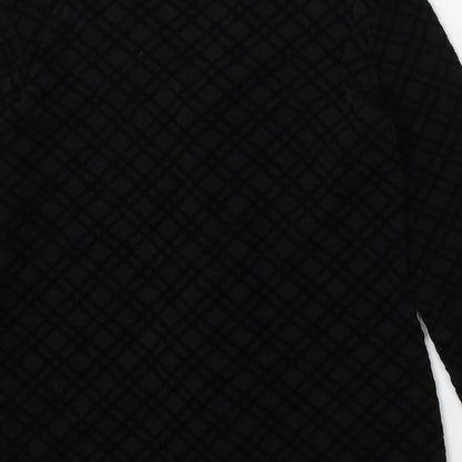 First Avenue Womens Black Geometric  Jacket  Size 10  Button