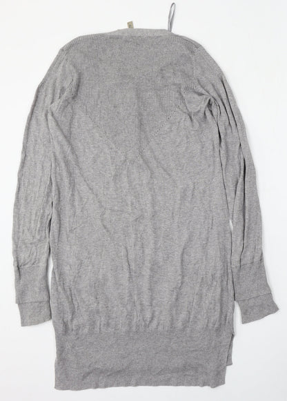 Next Womens Grey V-Neck  Polyester Cardigan Jumper Size 12