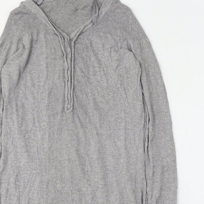 Next Womens Grey V-Neck  Polyester Cardigan Jumper Size 12