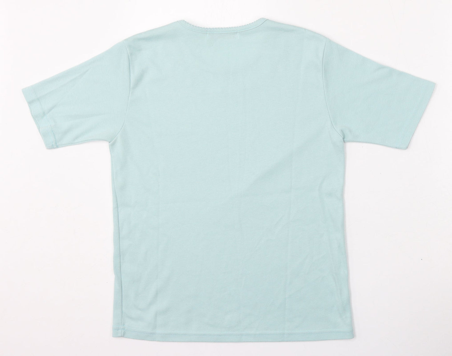 Beaumonde Womens Blue Round Neck  Polyester Pullover Jumper Size M