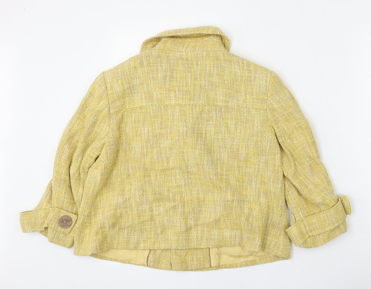 NEXT Womens Yellow   Jacket  Size 12  Button