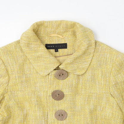 Next Womens Yellow   Jacket  Size 12  Button