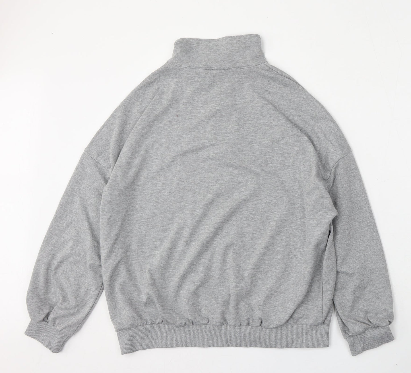 SheIn Womens Grey  Cotton Pullover Sweatshirt Size S  Zip
