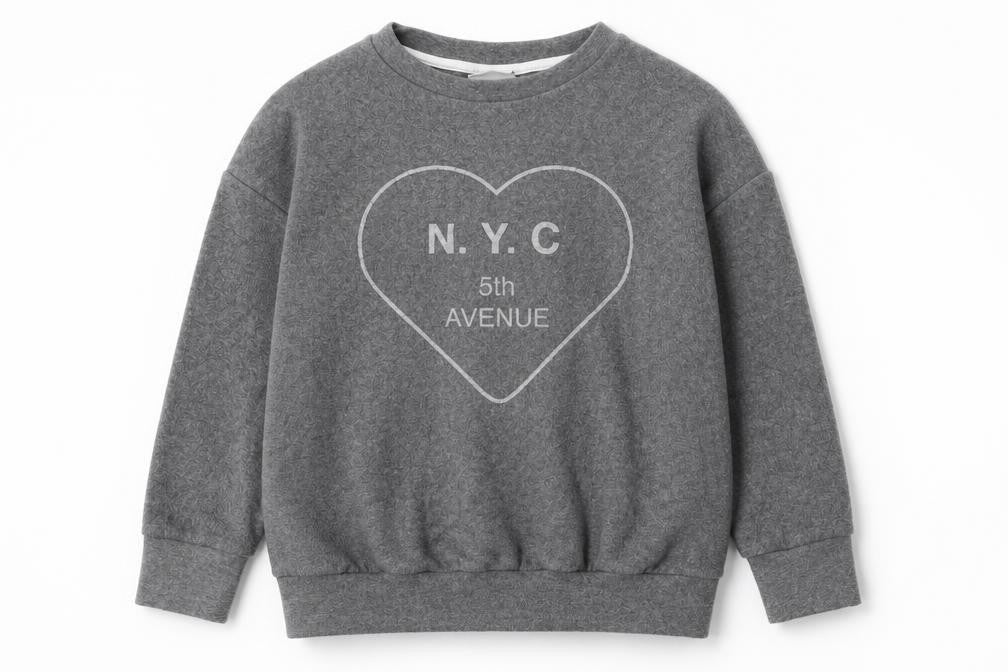 NEXT Girls Grey  Polyester Pullover Sweatshirt Size 9 Years