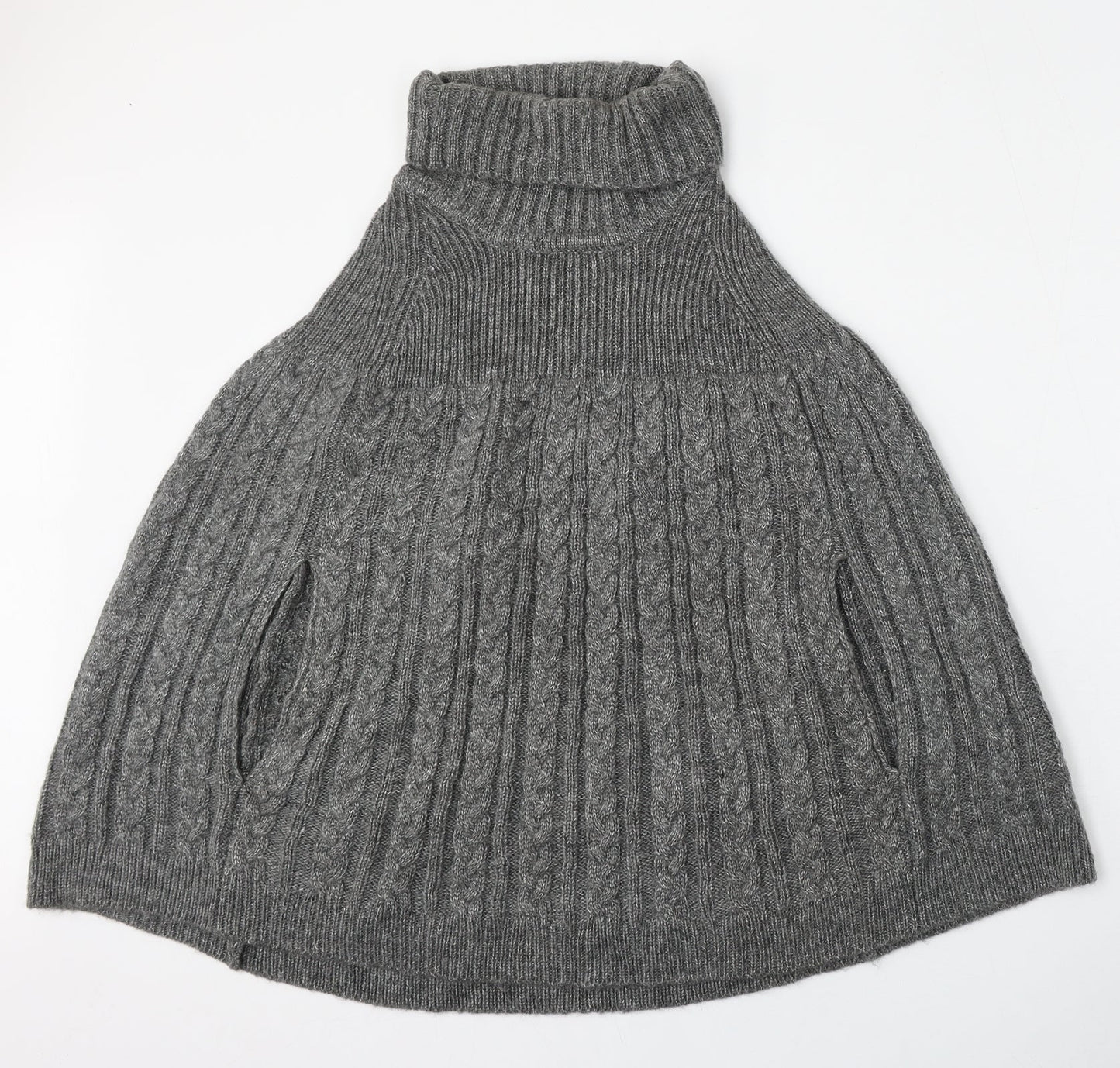 Preworn Womens Grey Roll Neck  Polyester Pullover Jumper Size M