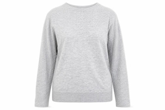 Warehouse Womens Grey Round Neck  Viscose Pullover Jumper Size 10