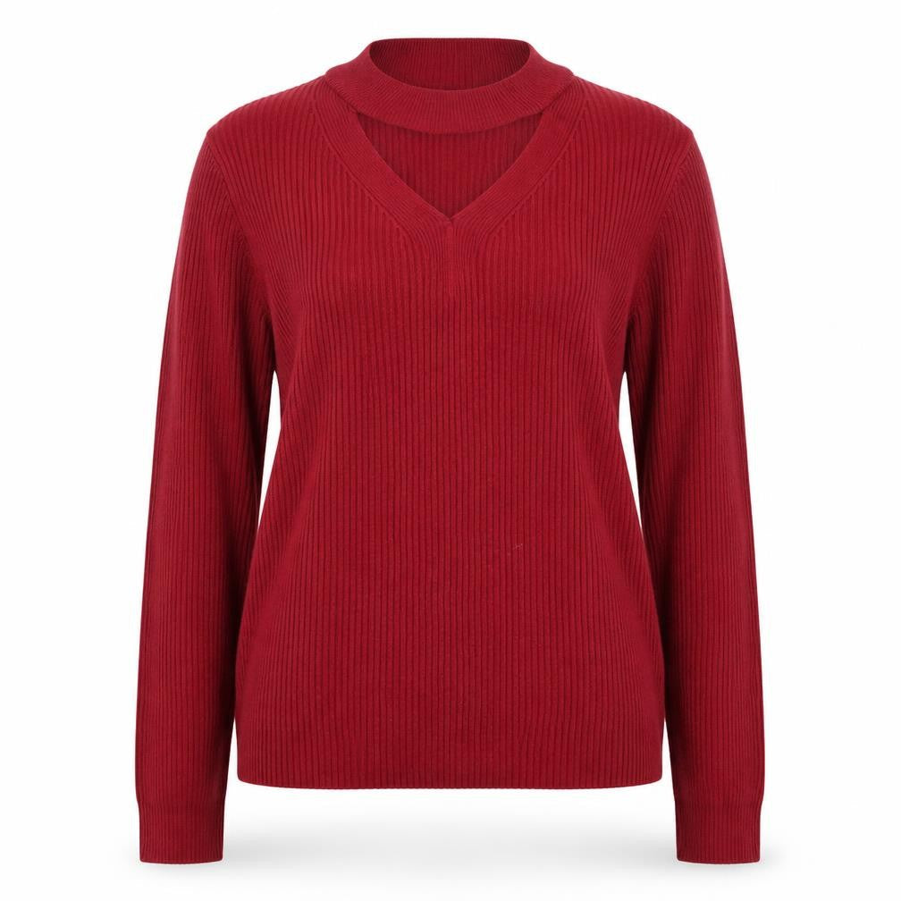 Select Womens Purple V-Neck  Acrylic Pullover Jumper Size XL