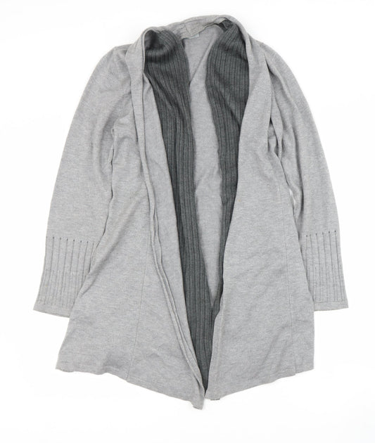 Per Una Womens Grey V-Neck  Viscose Cardigan Jumper Size 12