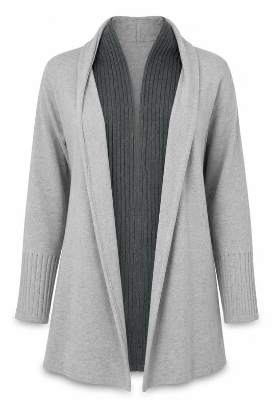 Per Una Womens Grey V-Neck  Viscose Cardigan Jumper Size 12