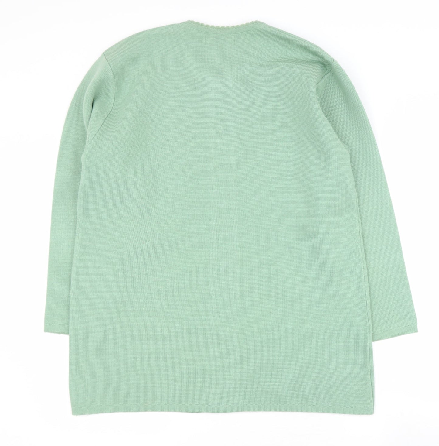paramour Womens Green Scoop Neck  Acrylic Pullover Jumper Size XL