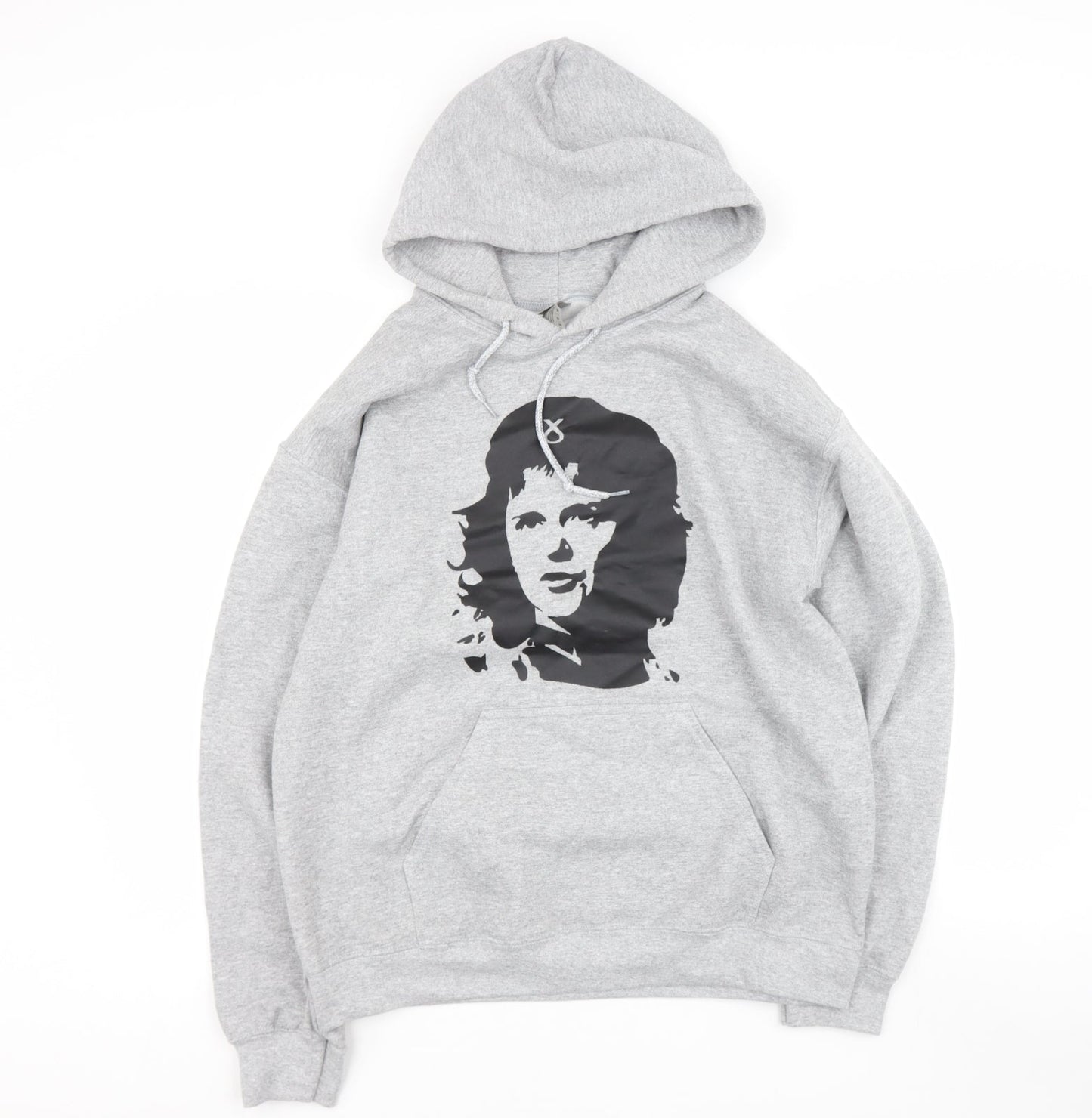 Gildan Mens Grey  Cotton Pullover Hoodie Size M