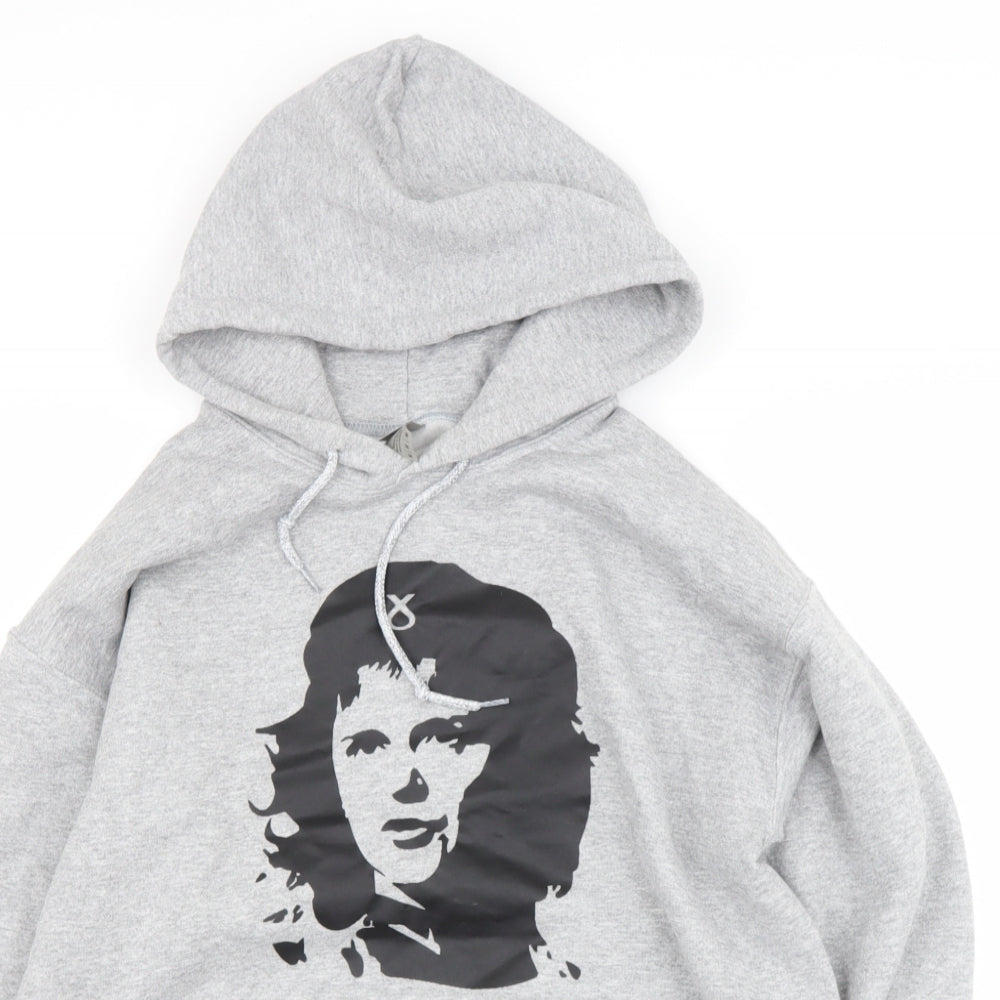 Gildan Mens Grey  Cotton Pullover Hoodie Size M