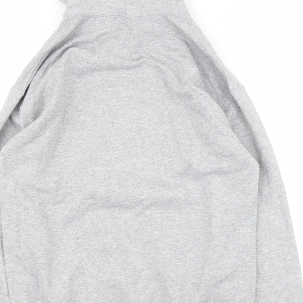 Gildan Mens Grey  Cotton Pullover Hoodie Size M