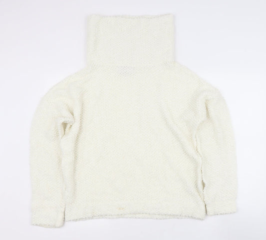 NEXT Womens Beige Roll Neck  Acrylic Pullover Jumper Size 14
