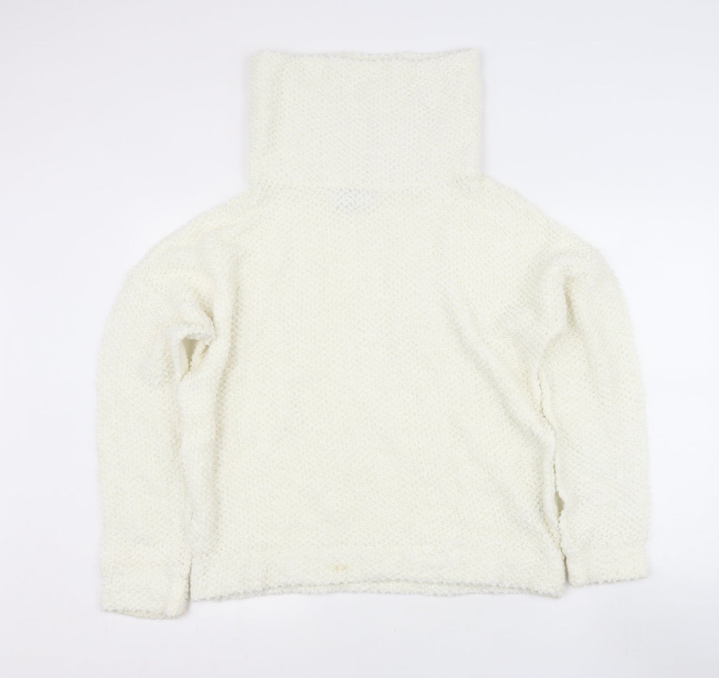 NEXT Womens Beige Roll Neck  Acrylic Pullover Jumper Size 14