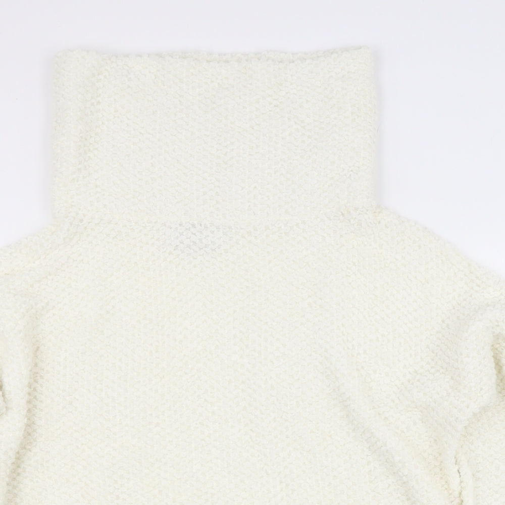 NEXT Womens Beige Roll Neck  Acrylic Pullover Jumper Size 14