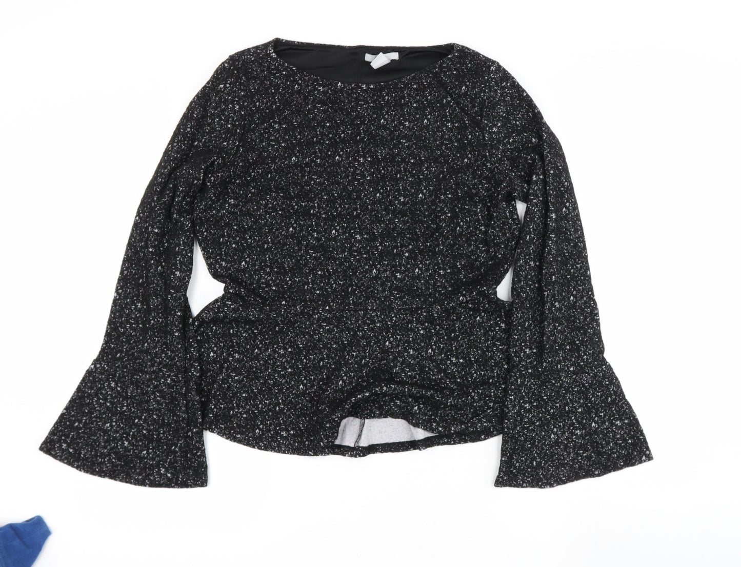 H&M Womens Black Round Neck  Polyester Pullover Jumper Size M