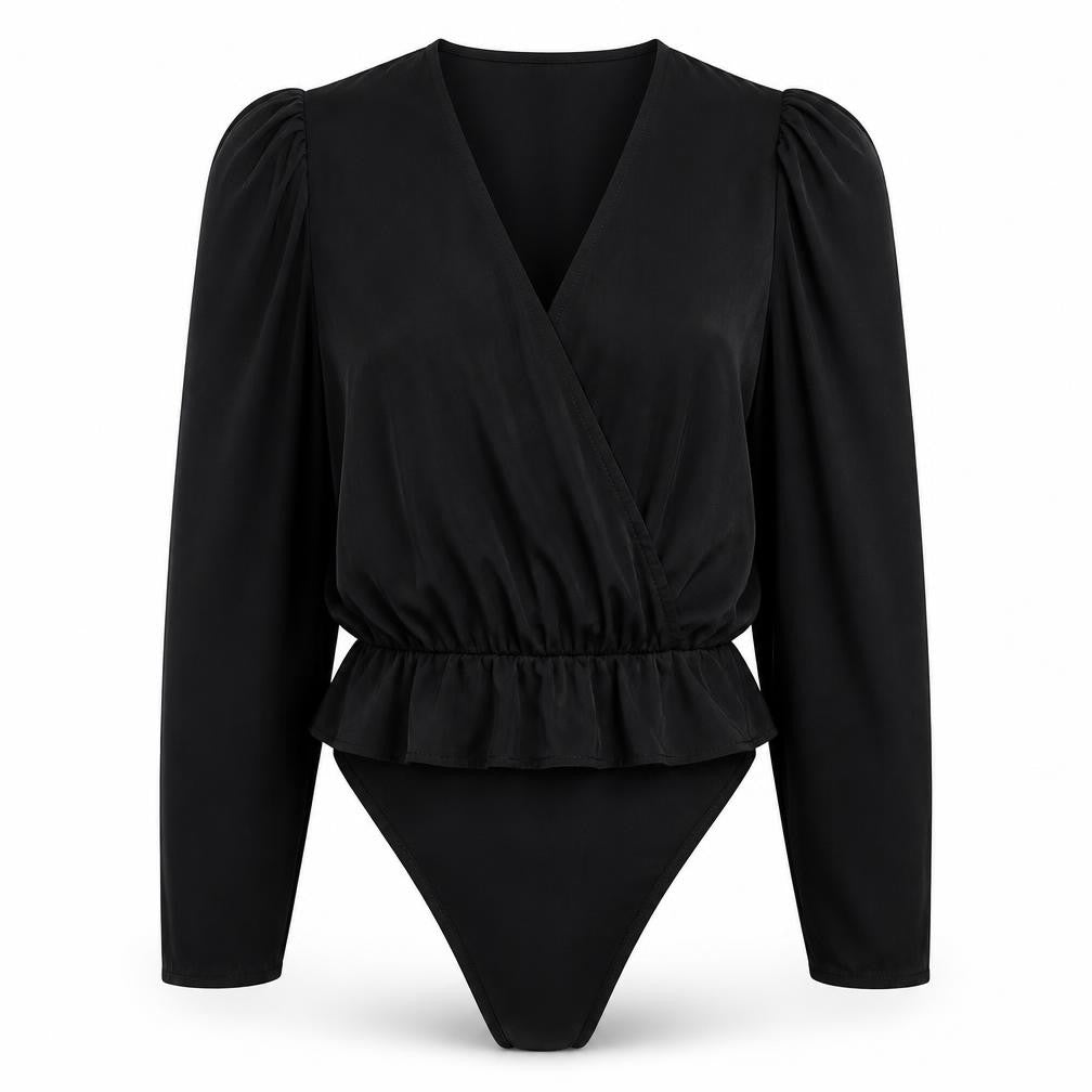 Tobi Womens Black  Polyester Bodysuit Outfit/Set Size L