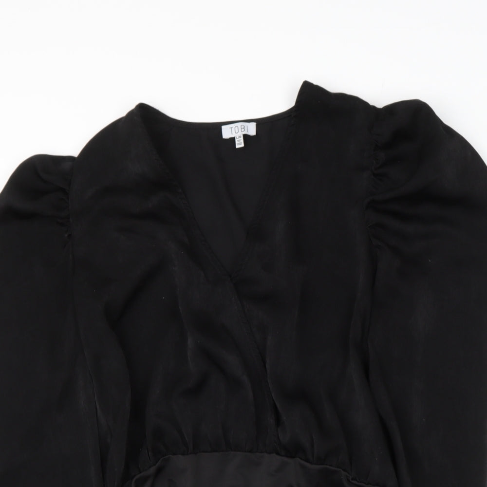 Tobi Womens Black  Polyester Bodysuit Outfit/Set Size L