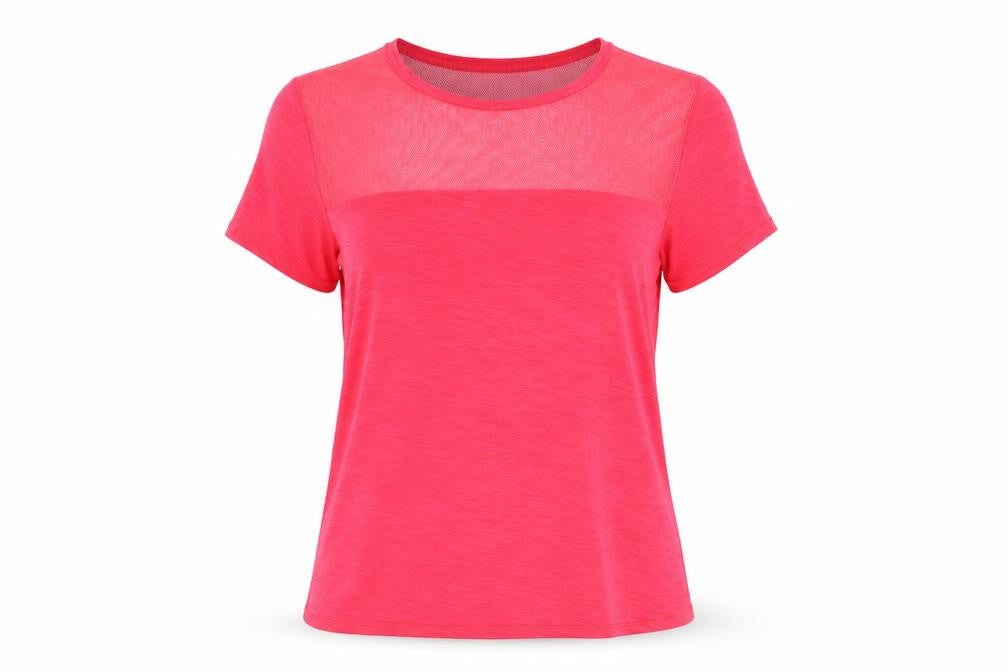 New Look Womens Pink  Polyester Basic T-Shirt Size S Crew Neck