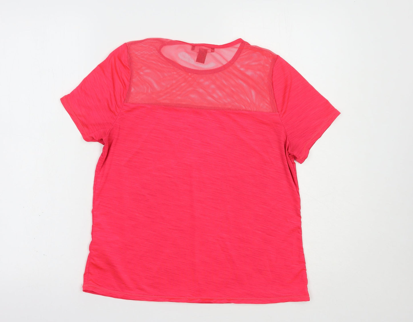 New Look Womens Pink  Polyester Basic T-Shirt Size S Crew Neck