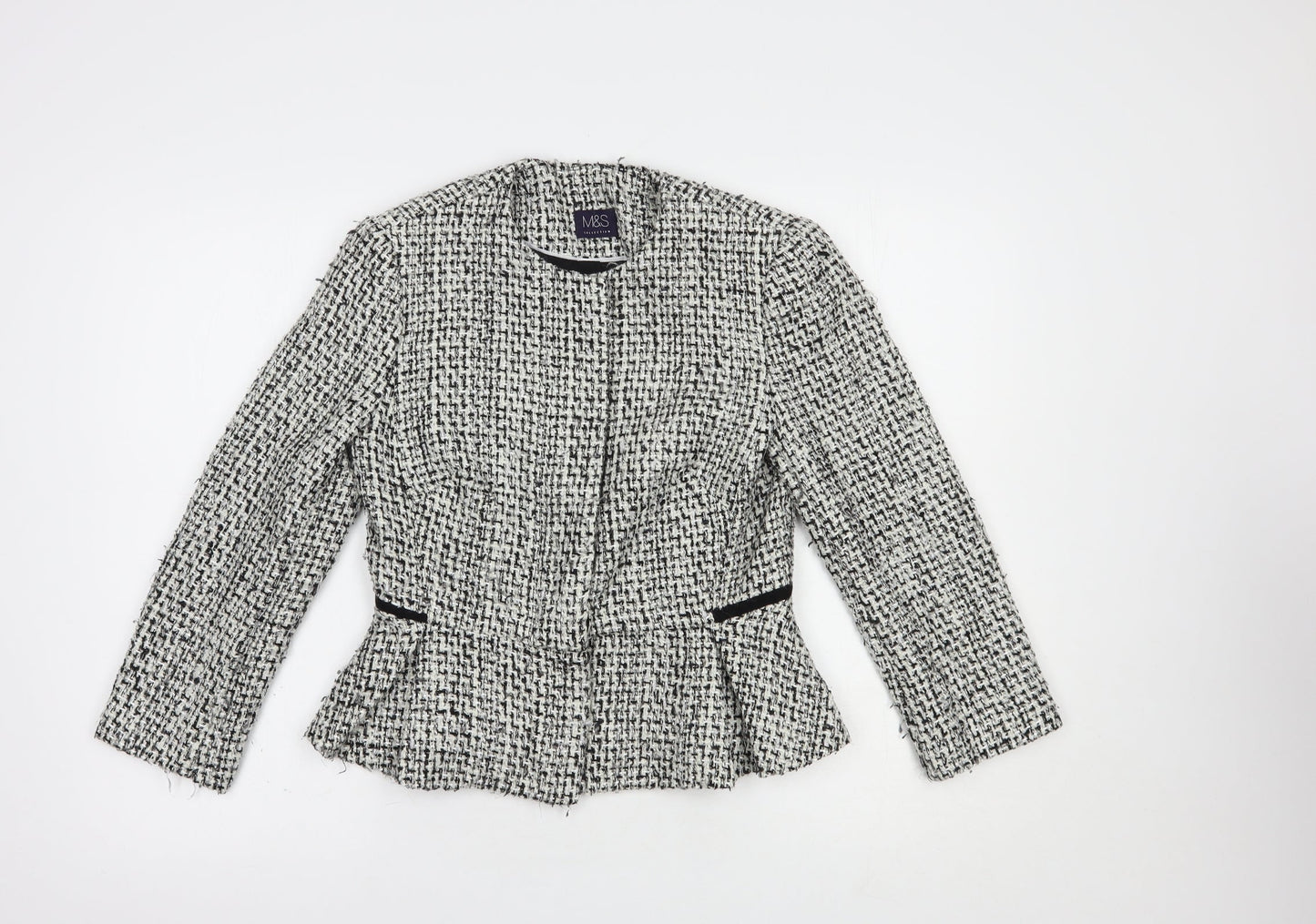 Marks & Spencer Womens Grey   Jacket Blazer Size 6  Button