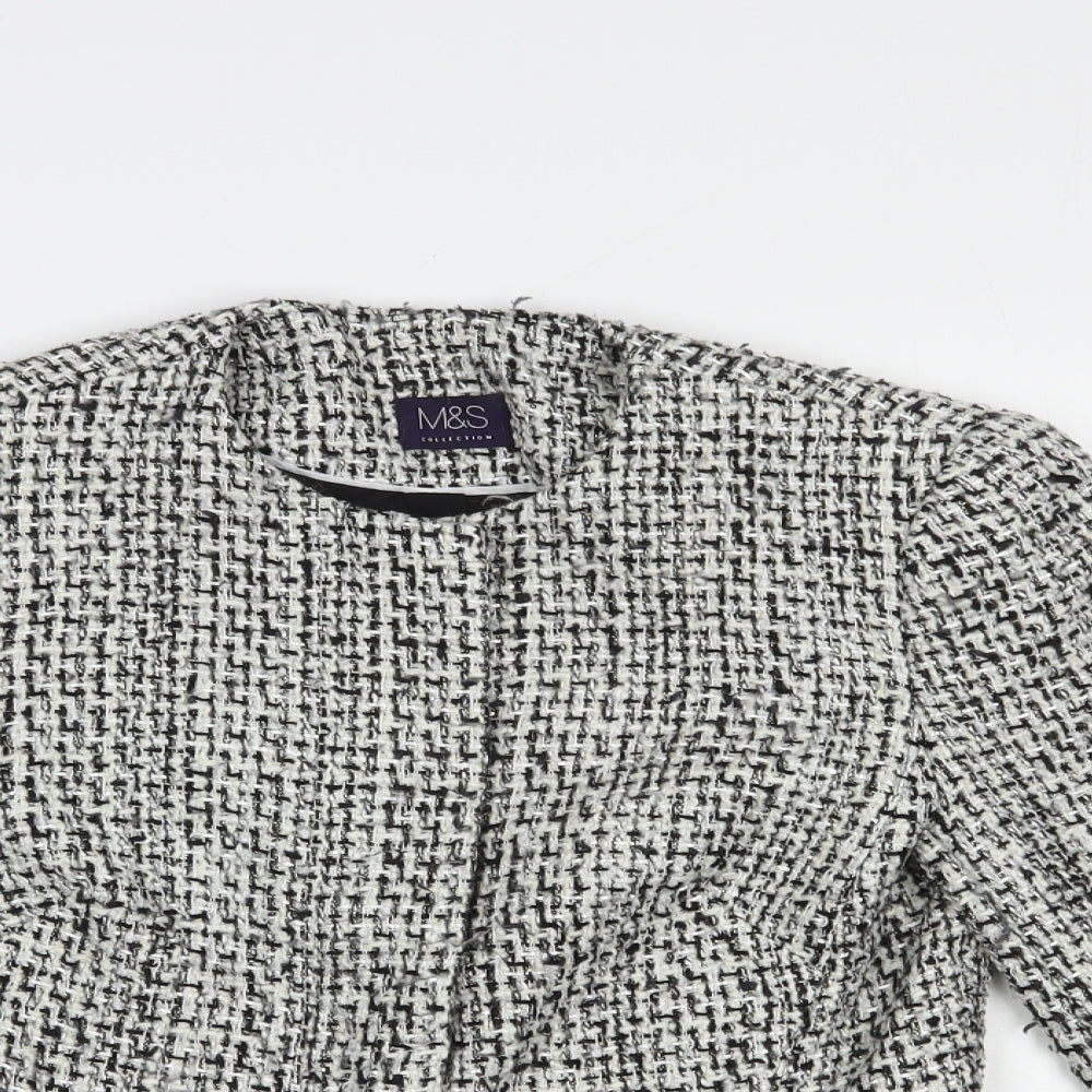 Marks & Spencer Womens Grey   Jacket Blazer Size 6  Button