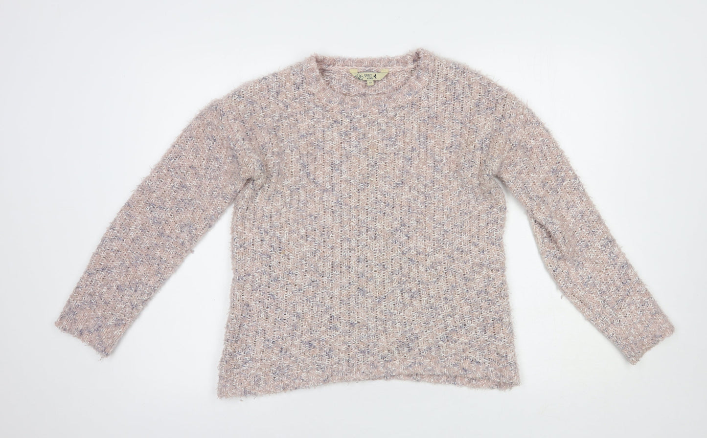 M & Co Womens Pink Crew Neck  Polyester Pullover Jumper Size 10