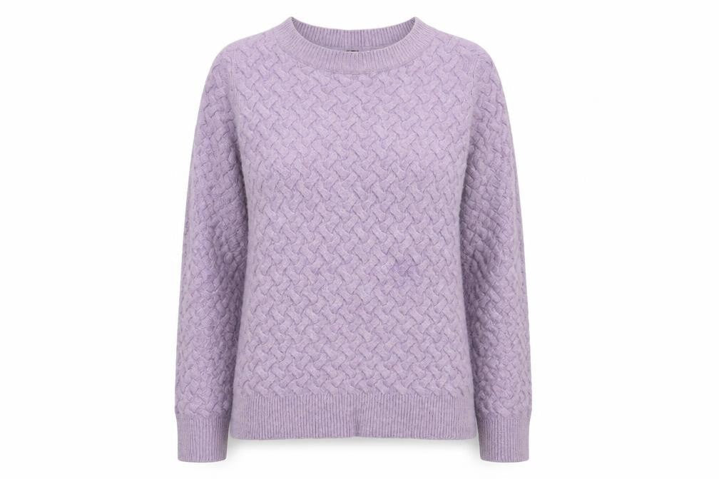 M &Co Womens Purple Boat Neck  Polyester Pullover Jumper Size 12