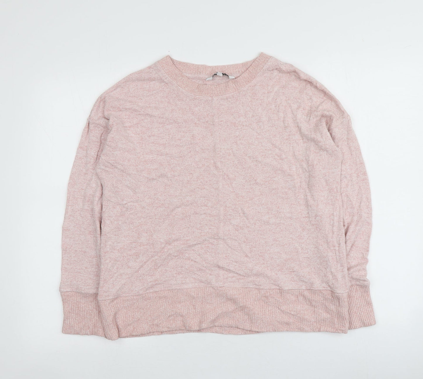 NEXT Womens Pink Round Neck  Viscose Pullover Jumper Size 14
