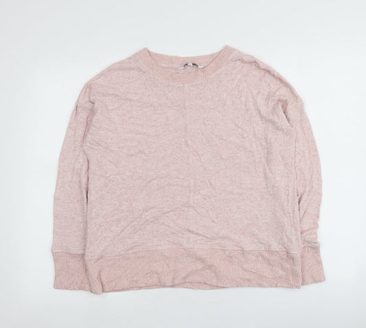 NEXT Womens Pink Round Neck  Viscose Pullover Jumper Size 14