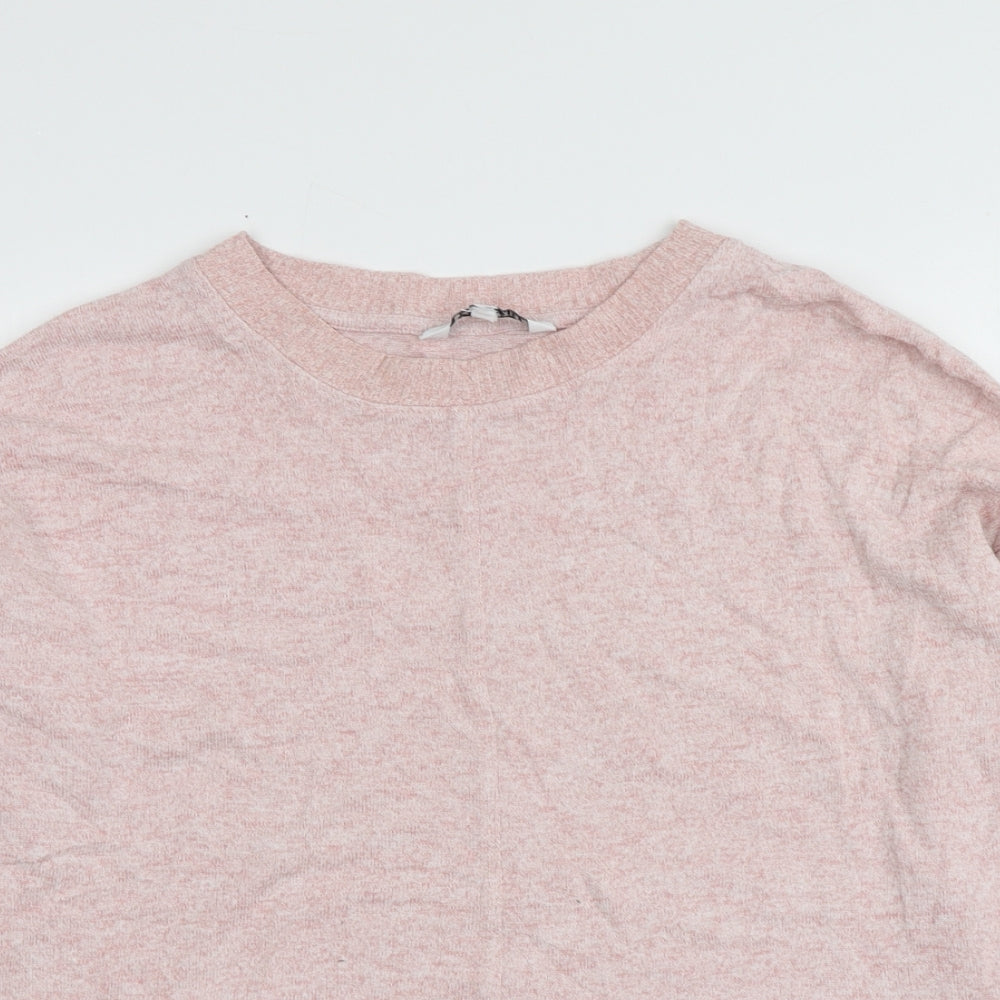 NEXT Womens Pink Round Neck  Viscose Pullover Jumper Size 14