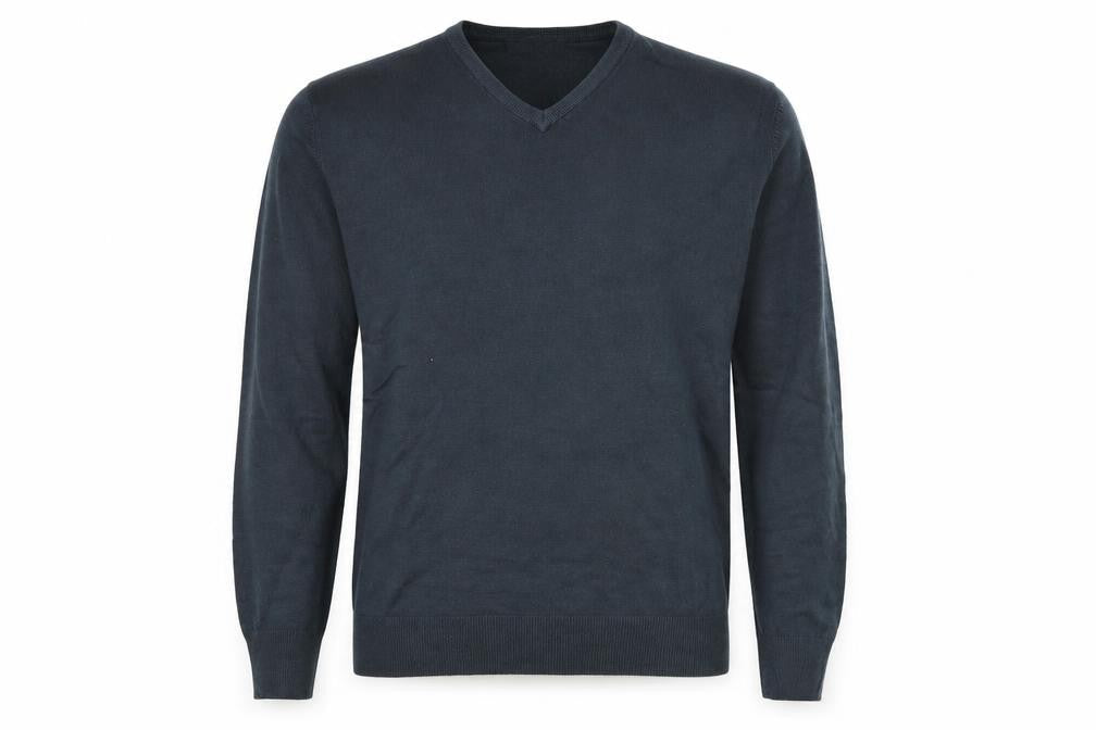 Marks & Spencer Mens Grey V-Neck  Acrylic Pullover Jumper Size XL