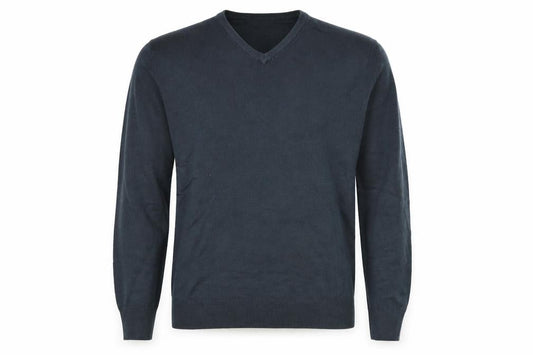 Marks & Spencer Mens Grey V-Neck  Acrylic Pullover Jumper Size XL