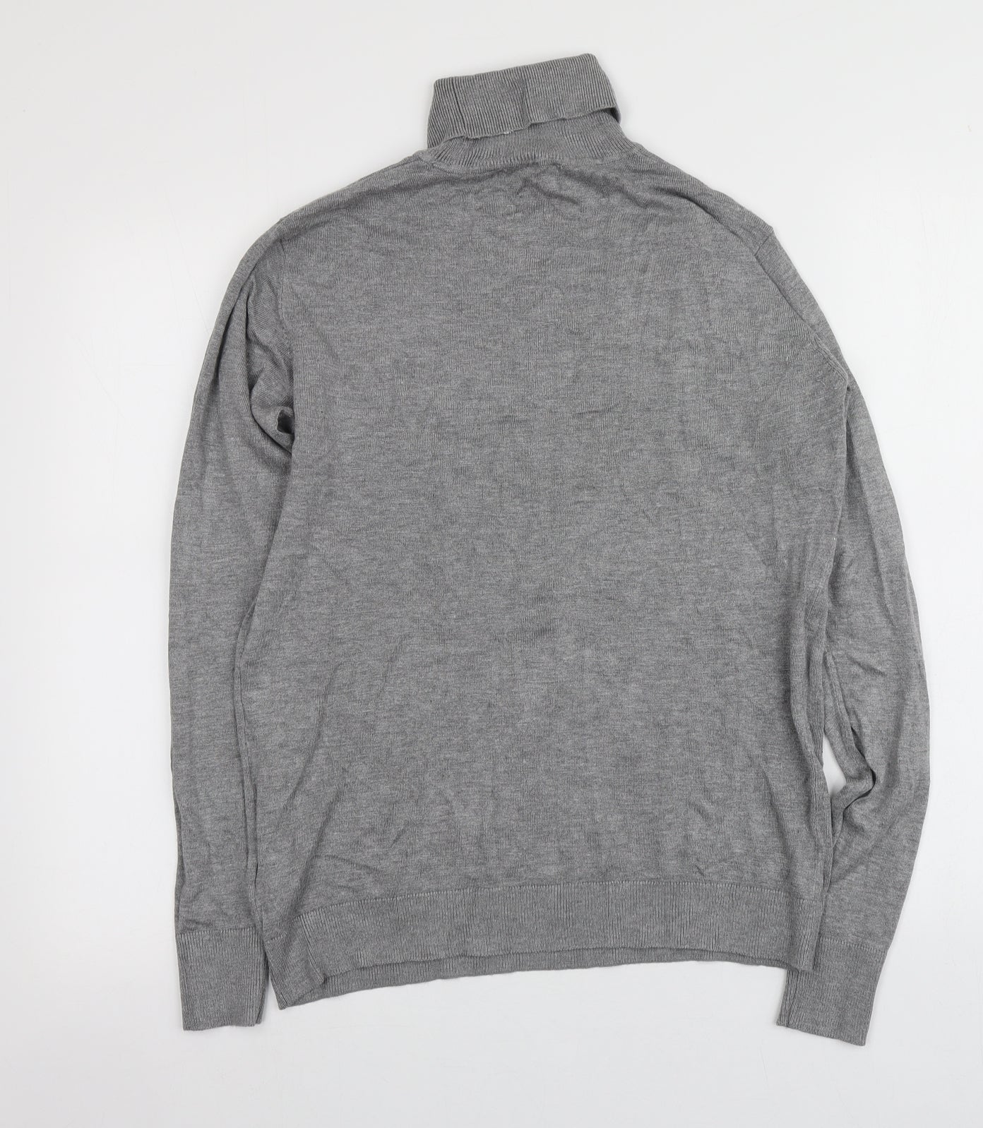 b.young Womens Grey Roll Neck  Viscose Pullover Jumper Size L