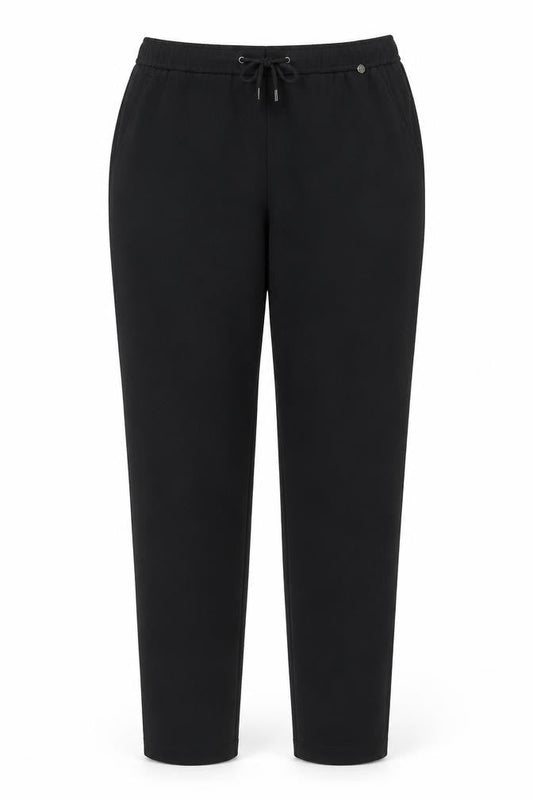 Preworn Womens Black  Polyester Jogger Trousers Size 42 L34 in Regular